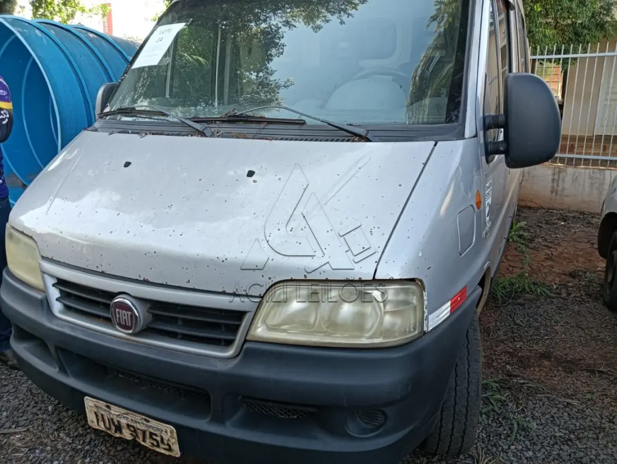 LOTE 024 - VAN(MICROÔNIBUS) ; 0 KM; FIAT/DUCATO MC TCA MIC; CAPACIDADE 16 LUGARES; POTENCIA 127 CV; ANO 2013 E MODELO 2014; COR PRATA; A DIESEL; CHASSI 93W245H34E2126168; RENAVAM 00587498790; 5 MARCHAS A FRENTE + 1 RÉ; COM TACÓGRAFO DIGITAL; COM AR CONDICIONADO; DIREÇÃO HIDRÁULICA; AIRBAG PARA MOTORISTA; TRAVA ELÉTRICA DAS PORTAS ; VIDROS ELÉTRICOS NAS PORTAS DIANTEIRAS.