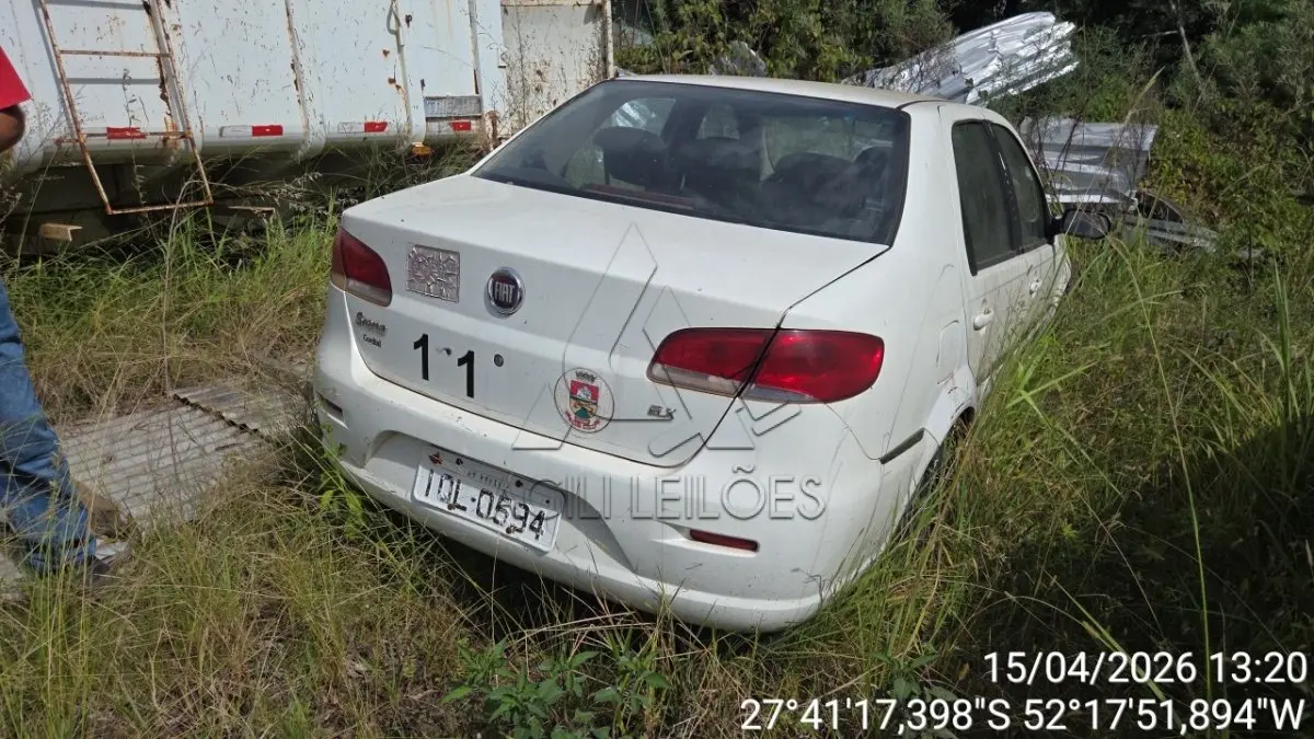 LOTE 004 - VEÍCULO A-131 FIAT SIENA ELX FLEX
PATRIMÔNIO 63946, PLACA IQL0594