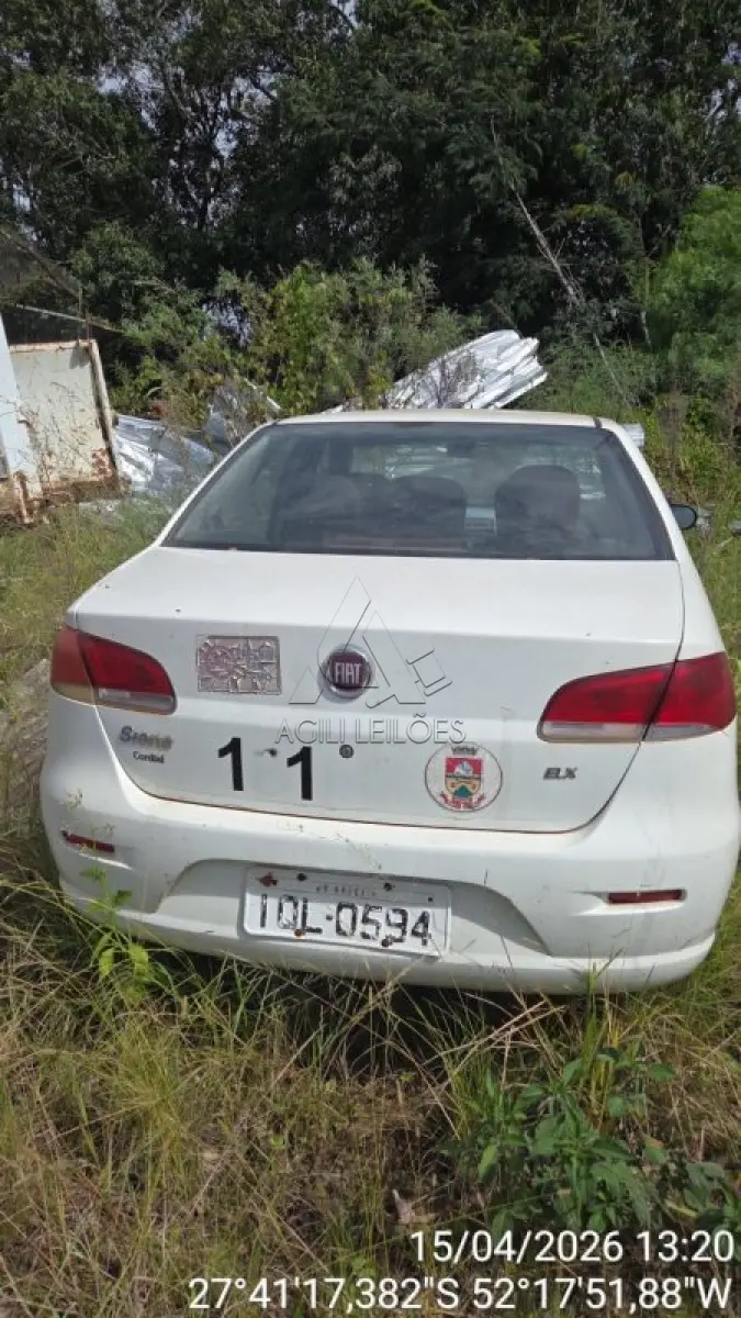 LOTE 004 - VEÍCULO A-131 FIAT SIENA ELX FLEX
PATRIMÔNIO 63946, PLACA IQL0594